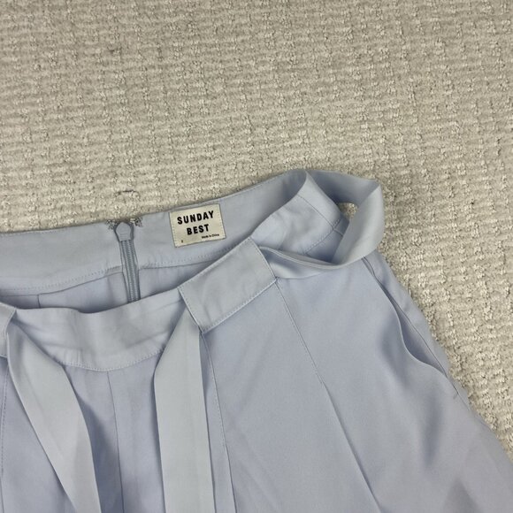 Aritzia Sunday Best Women's  Size 2 Baby Blue Westley Summer Shorts - Picture 2 of 16